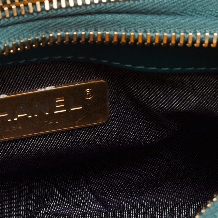 Pre Owned Chanel Green Leather CC Mania Waist Bag