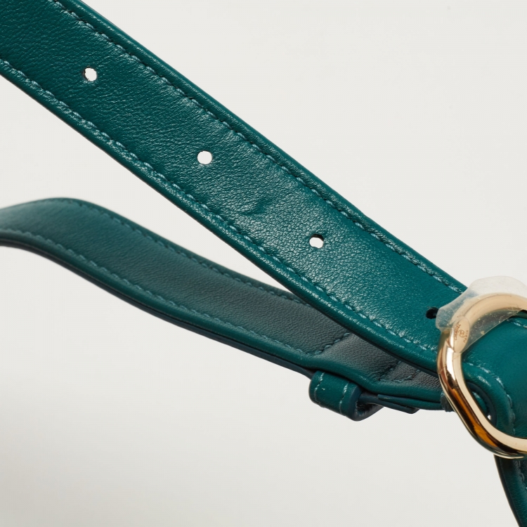 Pre Owned Chanel Green Leather CC Mania Waist Bag