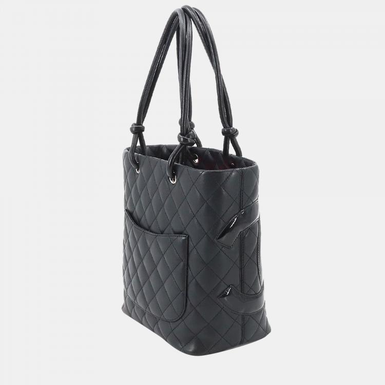 Chanel Black Leather Small Cambon Ligne Tote Bag Chanel