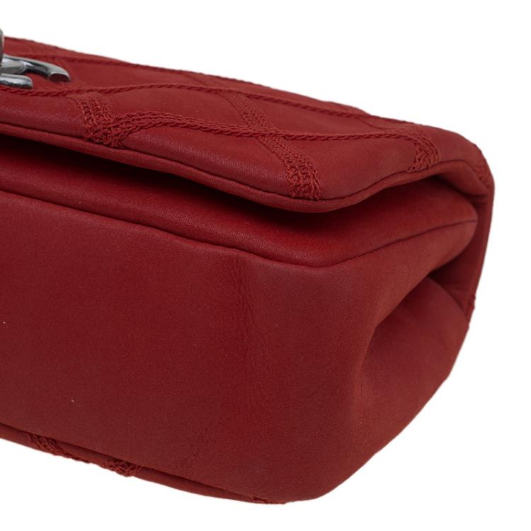 مملوكة مسبقًا Chanel Red Diamond Stitch Leather Mini Flap Bag