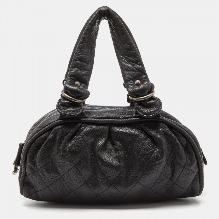 Chanel Black Quilted Leather Le Marais Bowler Bag