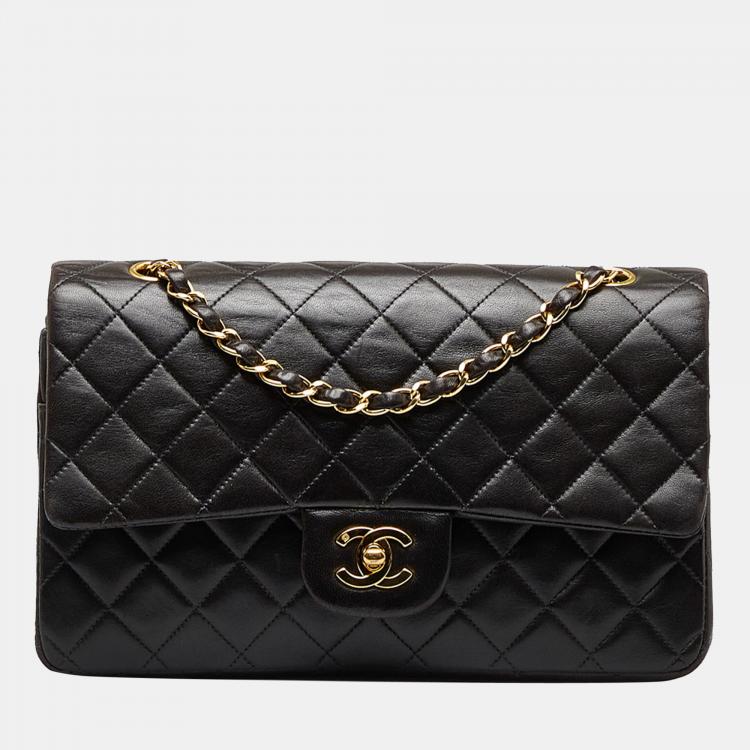 Chanel Black Medium Classic Lambskin Double Flap