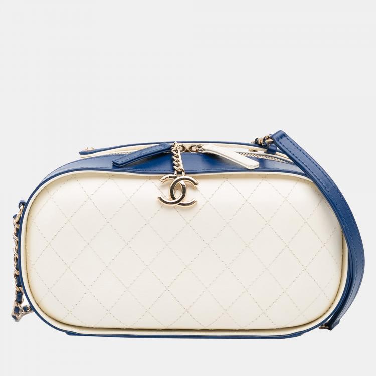 Chanel White Quilted Leather Satchel