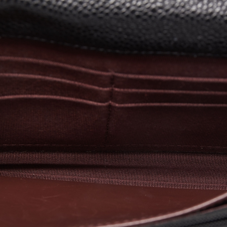 Pre Owned Chanel Black Quilted Caviar Leather Classic WOC Bag