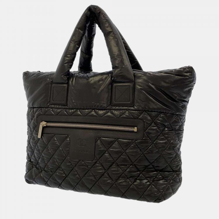 Chanel Black Nylon Coco Cocoon Tote Bag