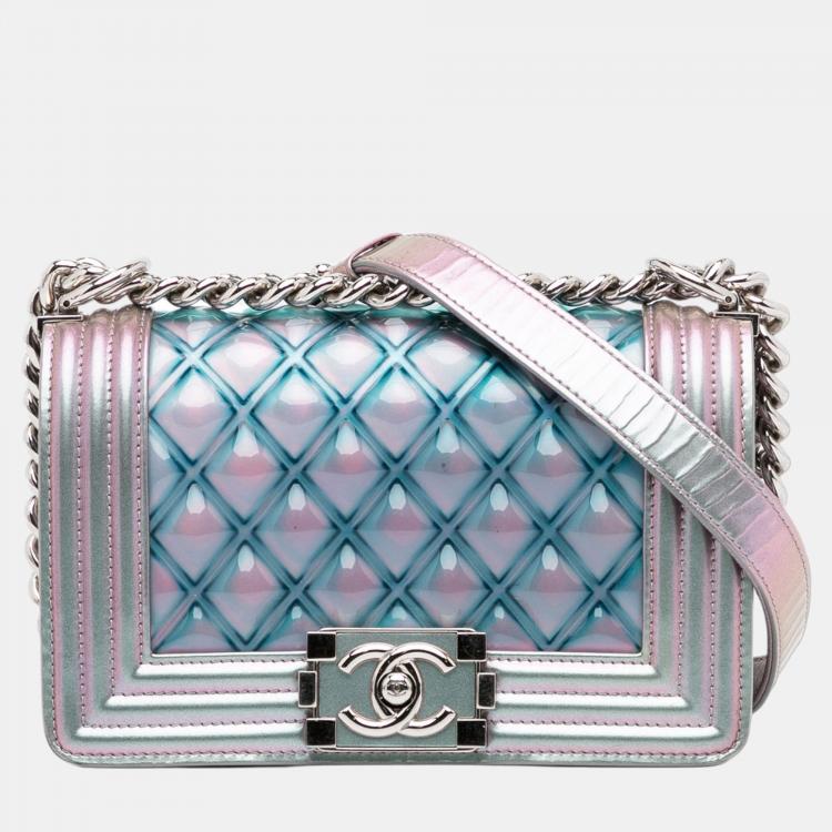 Chanel Blue Small Iridescent Boy Bag