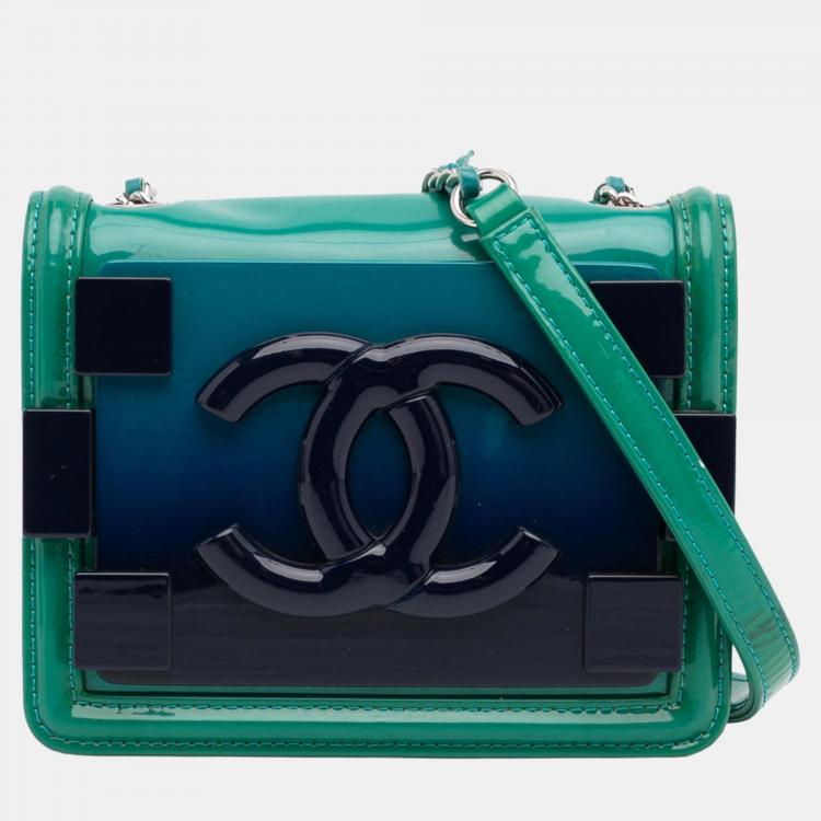 Chanel Blue/Green Boy Brick Flap Bag