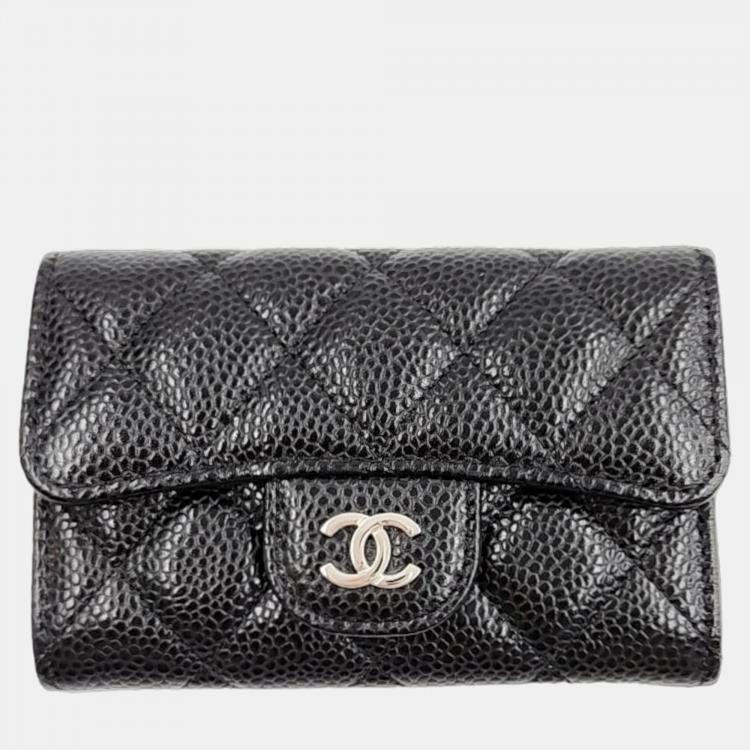 Chanel Black Caviar Leather  CC Wallet