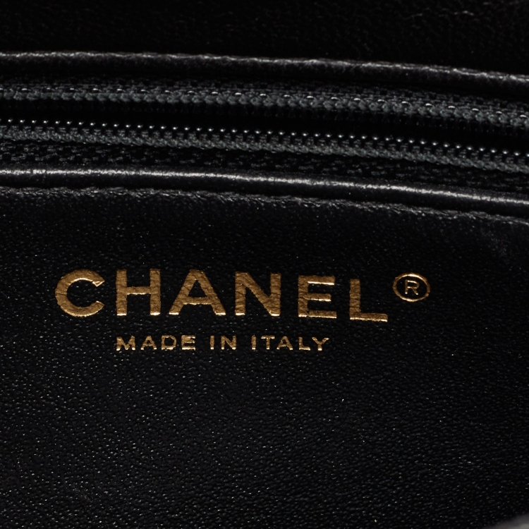 Pre Owned Chanel Black Quilted Leather Small Trendy CC Flap Top Handle Bag