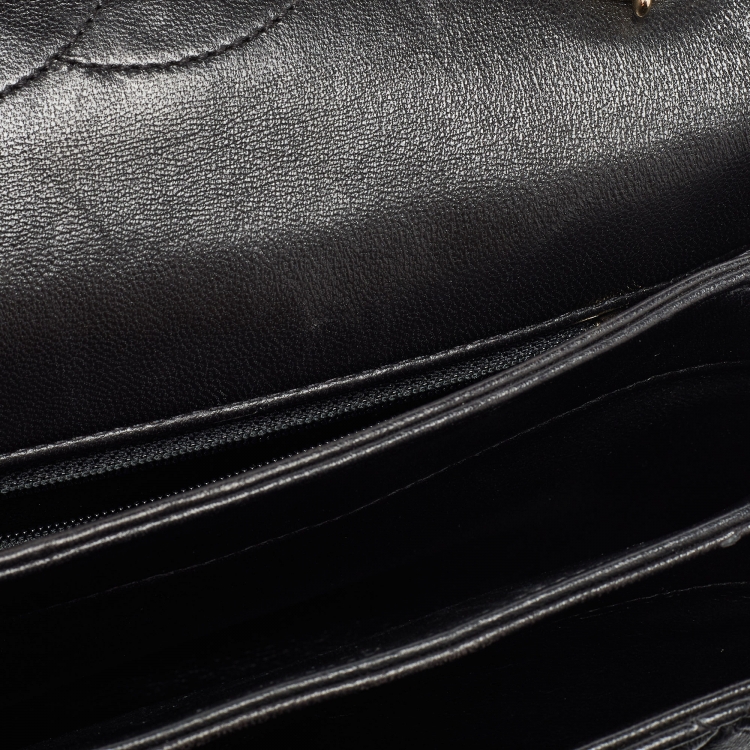 Pre Owned Chanel Black Quilted Leather Small Trendy CC Flap Top Handle Bag