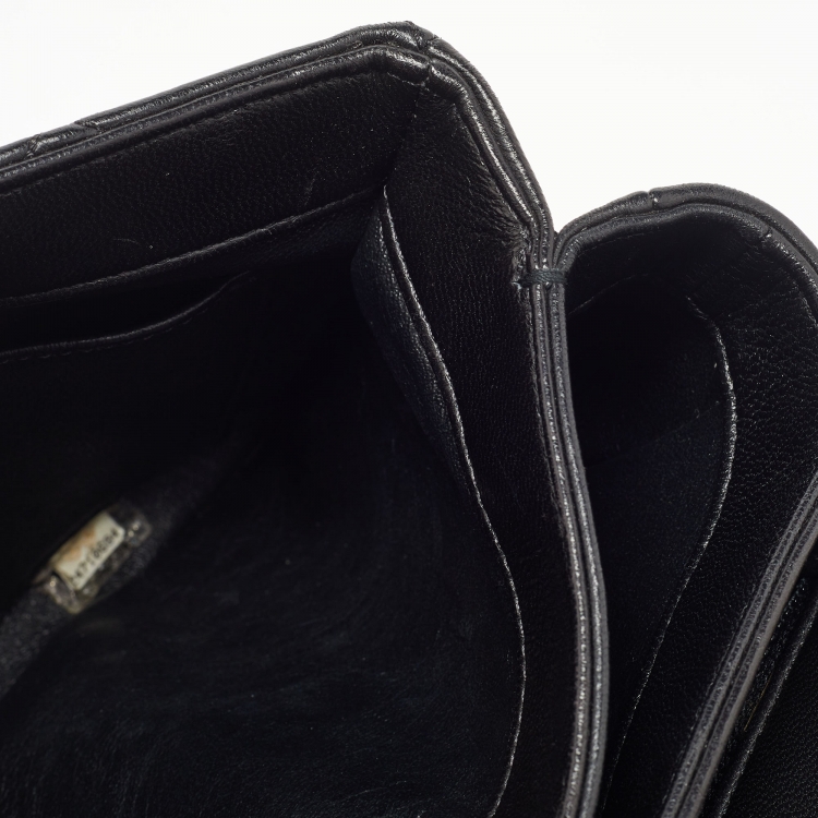 Pre Owned Chanel Black Quilted Leather Small Trendy CC Flap Top Handle Bag