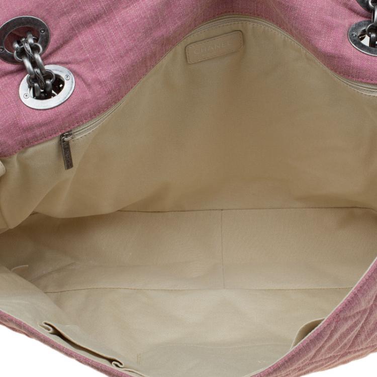 Pre Owned Chanel Pink Quilted Fabric Limited Edition XXL Reissue Travel Bag