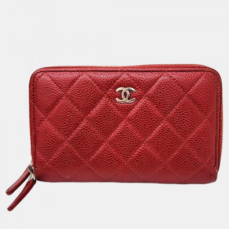 Chanel Red Caviar Medium Wallet