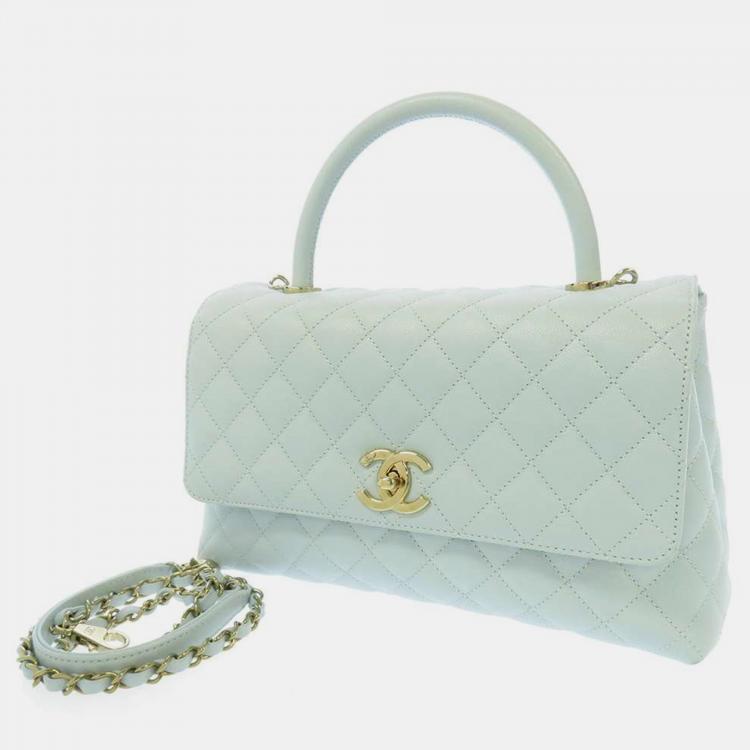 Chanel Blue Caviar Leather Coco Top Handle Small Bag Chanel | The Luxury  Closet