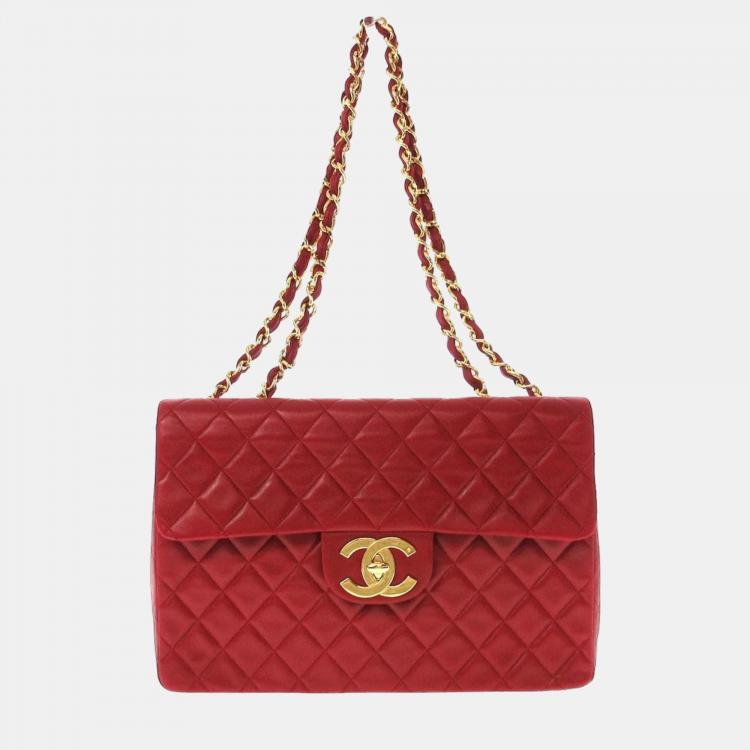 Chanel Red Quilted Leather Jumbo Classic Single Flap Bag Chanel | The  Luxury Closet