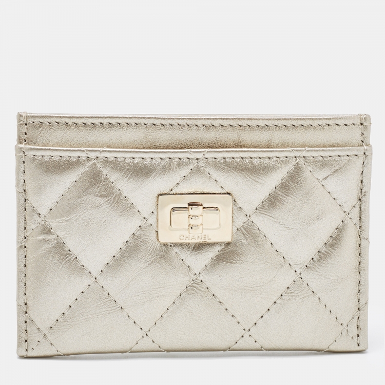 Chanel Gold Quilted Leather Reissue Card Holder Chanel | The Luxury Closet