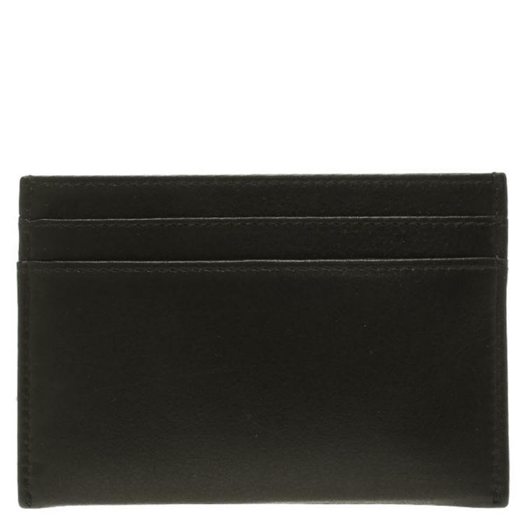 Pre Owned Chanel Black Leather CC Card Holder 