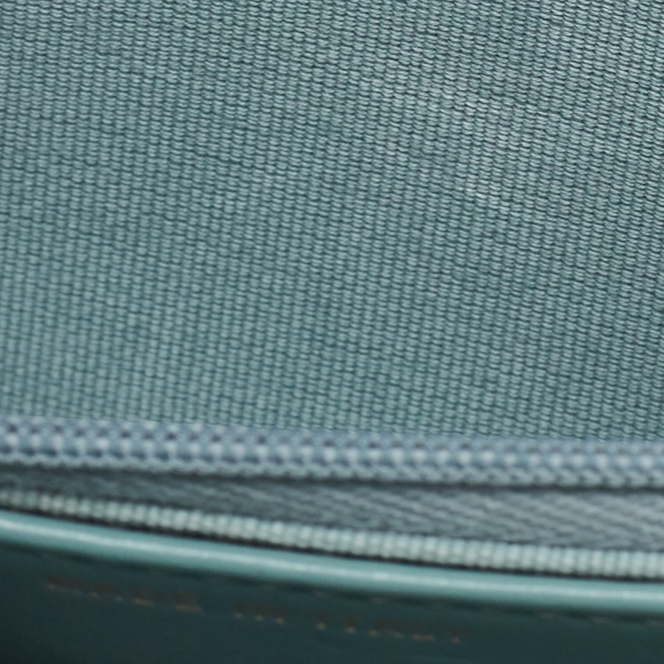 Pre Owned Chanel Mint Green Quilted Caviar Leather WOC Bag