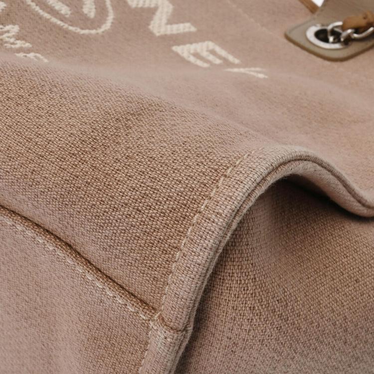 Pre Owned Chanel Beige Canvas Deauville Tote