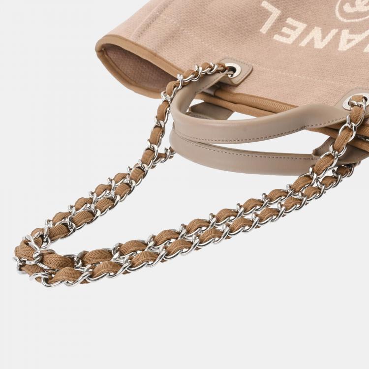 Pre Owned Chanel Beige Canvas Deauville Tote
