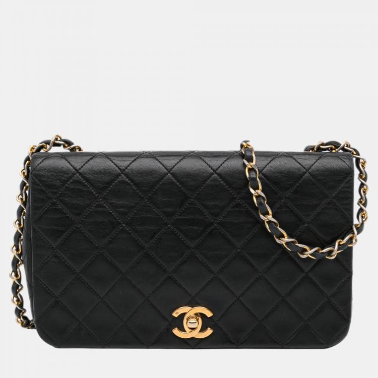 Chanel Black CC Matelasse Lambskin Flap Crossbody