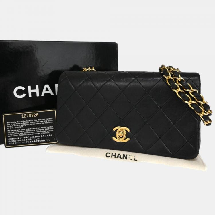 Chanel Black Leather Mini flap handbag