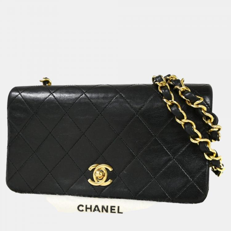 Chanel Black Leather Mini flap handbag