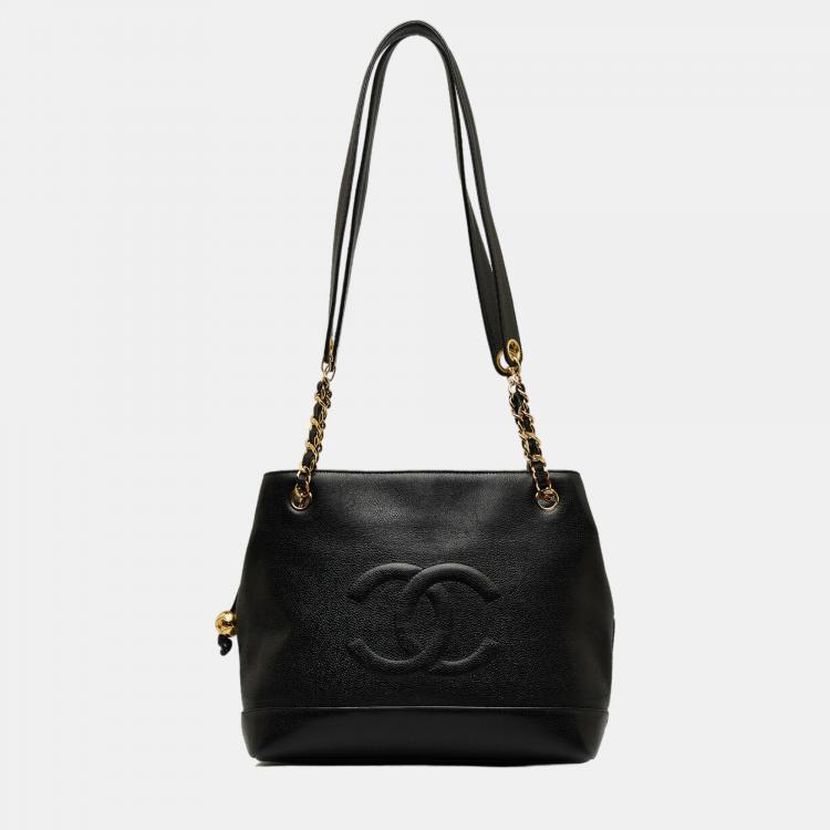 Chanel Black CC Caviar Tote