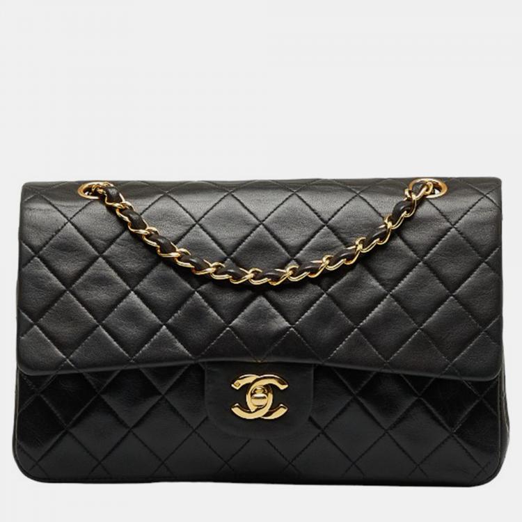 Chanel Black Leather Medium Classic Double Flap Bag