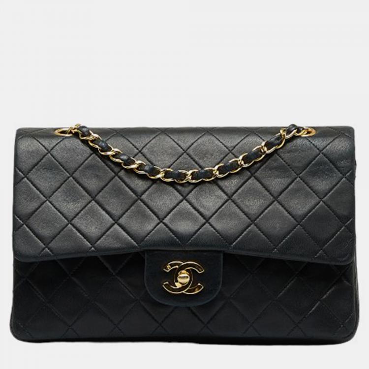 Chanel Black Leather Medium Classic Double Flap Bag