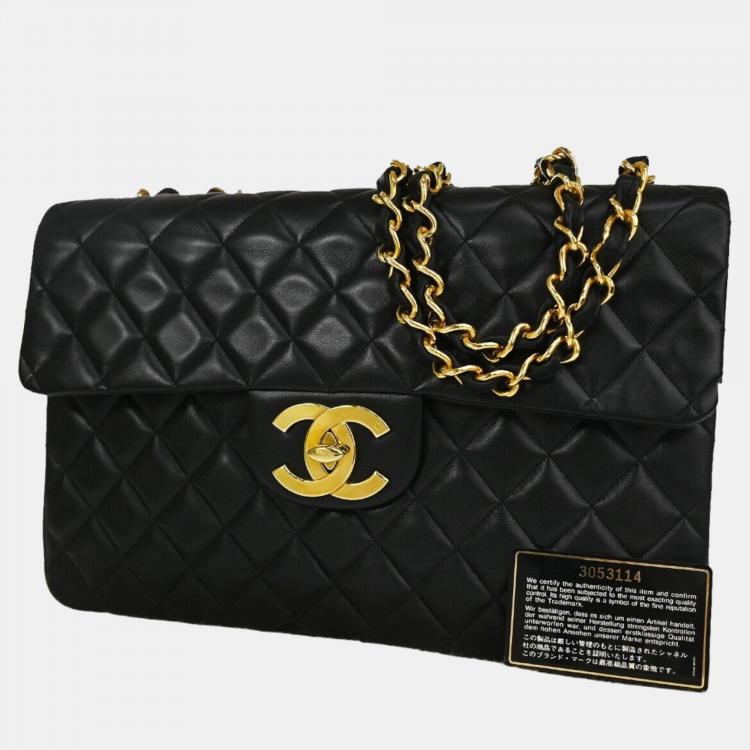 Chanel Black Leather Vintage Flap bag