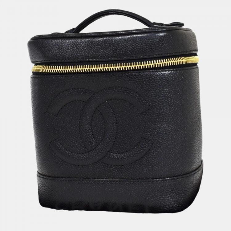 Chanel Black Leather Vanity handbag