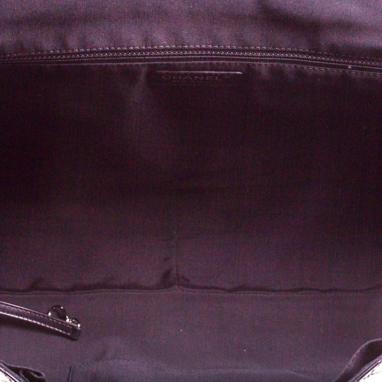 Pre Owned Chanel Black Quilted Patent Leather XXL Reissue Travel Bag