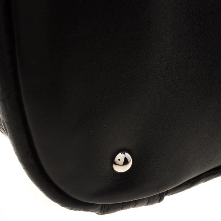 Pre Owned Chanel Black 31 Rue Cambon Embossed Leather Large Satchel