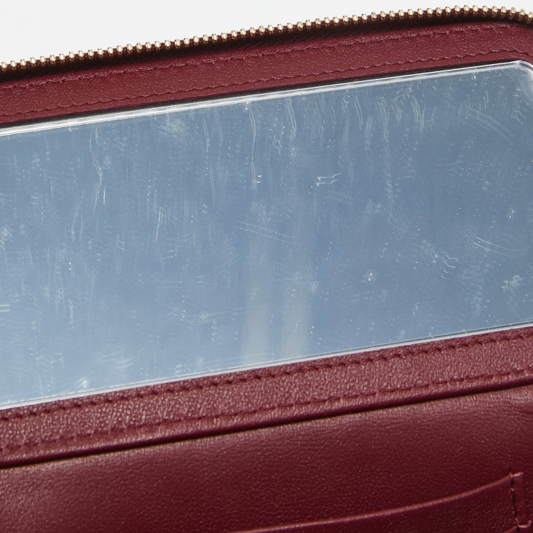 Pre Owned Chanel Burgundy Quilted Leather Pick Me Up Vanity Bag