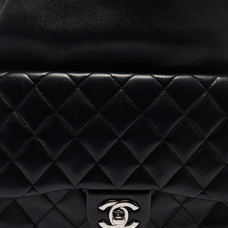 Pre Owned Chanel Black Quilted Leather Seoul Backpack