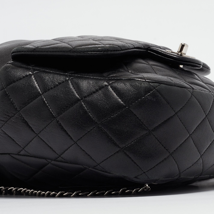 Pre Owned Chanel Black Quilted Leather Seoul Backpack