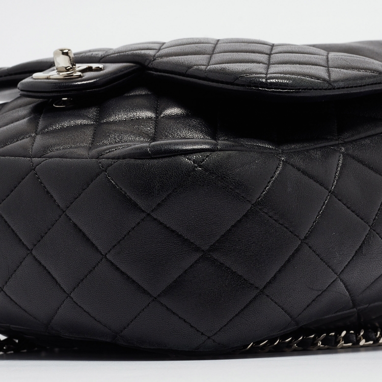 Pre Owned Chanel Black Quilted Leather Seoul Backpack