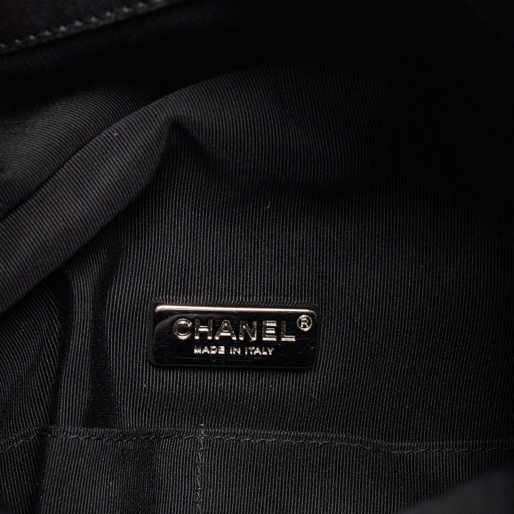 Pre Owned Chanel Black Quilted Leather Seoul Backpack
