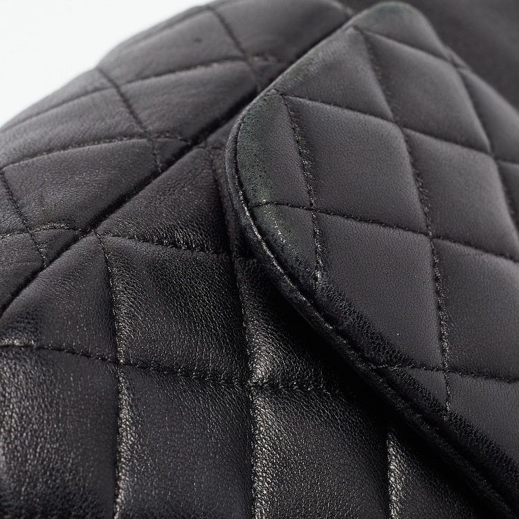 Pre Owned Chanel Black Quilted Leather Seoul Backpack