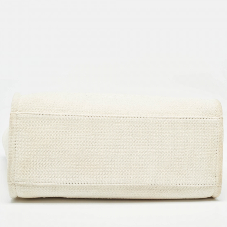 Pre Owned Chanel Cream Canvas Small Deauville Tote