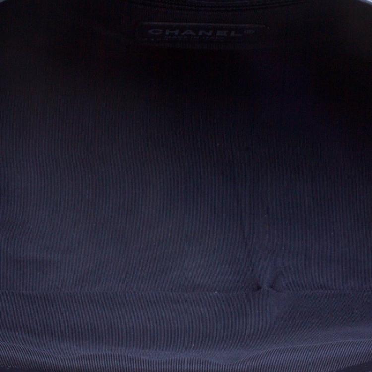 Pre Owned Chanel Navy Blue Quilted Patent Leather Reissue Accordion Flap Bag