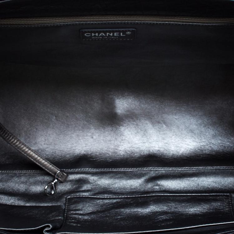 Pre Owned Chanel Black Quilted Soft Leather CC Bowler Bag