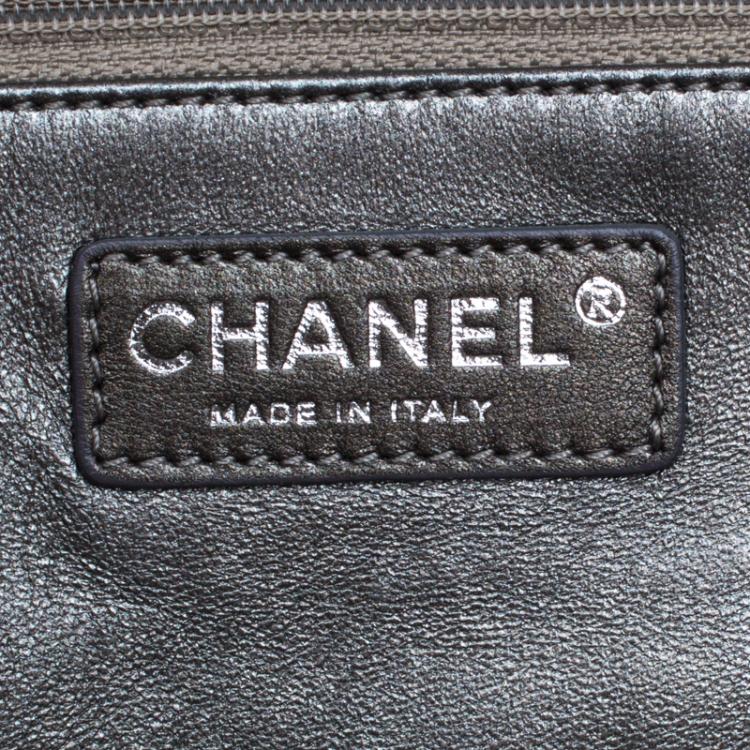 Pre Owned Chanel Black Quilted Soft Leather CC Bowler Bag