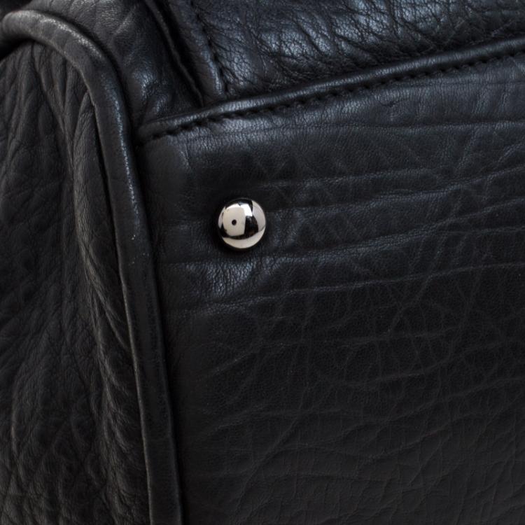 Pre Owned Chanel Black Quilted Soft Leather CC Bowler Bag