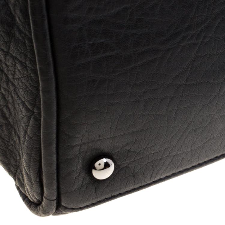 Pre Owned Chanel Black Quilted Soft Leather CC Bowler Bag