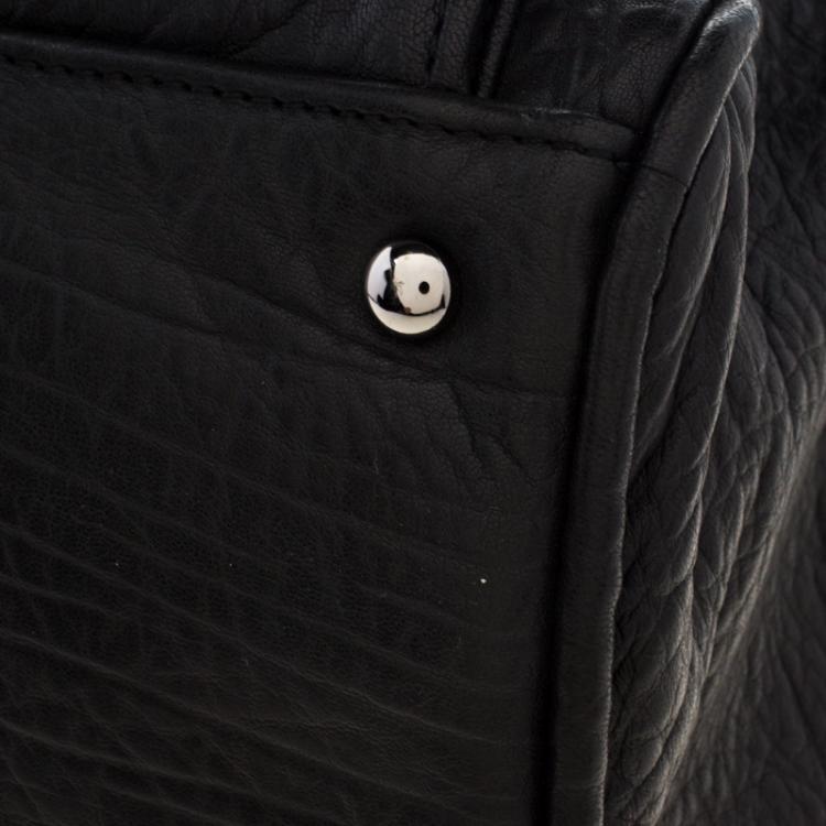 Pre Owned Chanel Black Quilted Soft Leather CC Bowler Bag