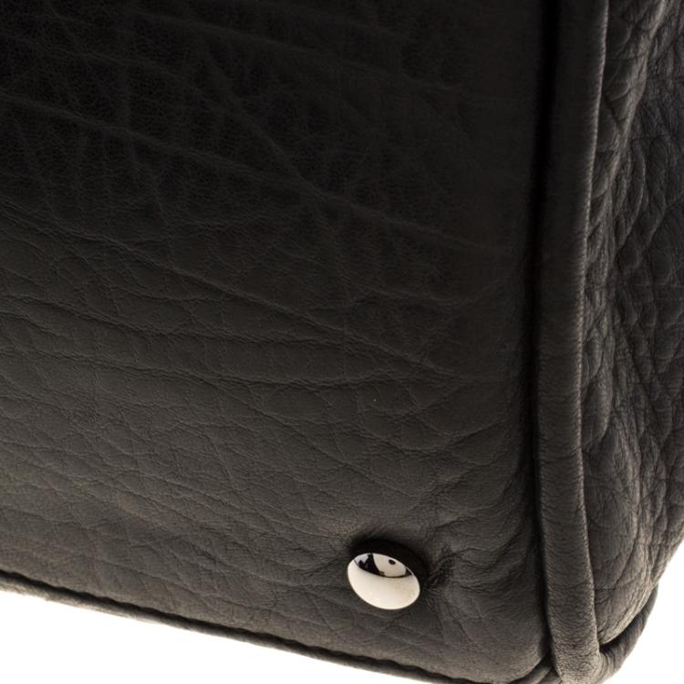 Pre Owned Chanel Black Quilted Soft Leather CC Bowler Bag