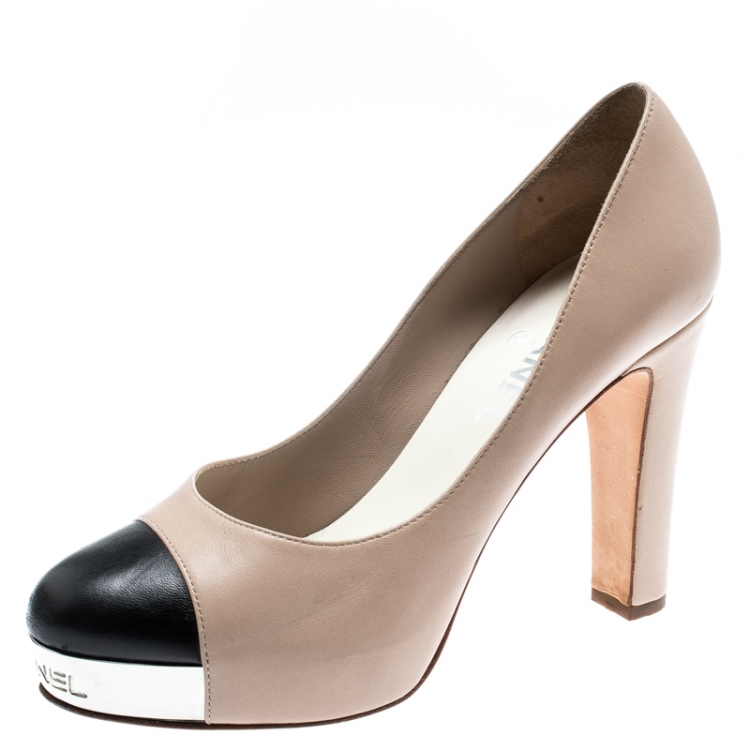 Chanel Metal Cap Toe Pumps