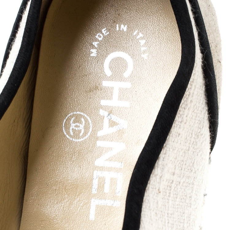 Pre Owned Chanel Beige Canvas 16C Espadrille Sneakers Size 36.5